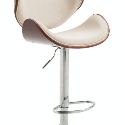 Bar stool Recife fabric Coffee coffee/cream 46x48x86 coffee/cream Material Chromed metal