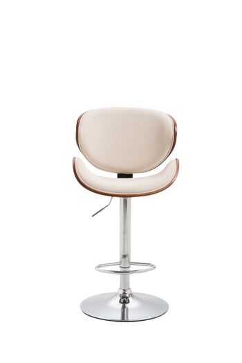 Tabouret de bar Recife tissu Café café/crème 46x48x86 café/crème Matière Métal chromé 3