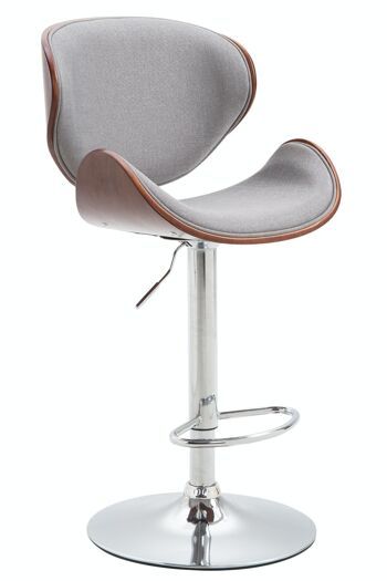 Tabouret de bar Recife tissu Café café/gris 46x48x86 café/gris Matière Métal chromé 1