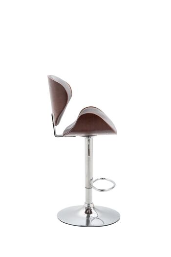 Tabouret de bar Recife tissu Café café/gris 46x48x86 café/gris Matière Métal chromé 2