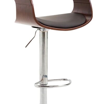 Bar stool Manaus Coffee coffee/brown 46x49x86 coffee/brown artificial leather Chromed metal