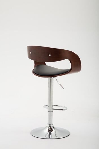 Tabouret de bar Manaus Coffee café/noir 46x49x86 café/cuir artificiel noir Métal chromé 4