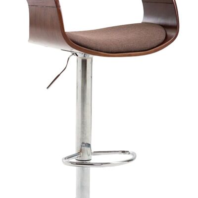 Bar stool Manaus fabric Coffee coffee/brown 46x49x86 coffee/brown Material Chromed metal