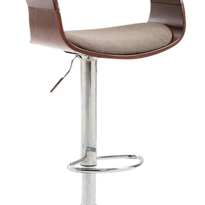 Bar stool Manaus fabric Coffee coffee/taupe 46x49x86 coffee/taupe Material Chromed metal