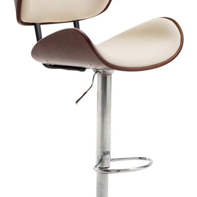 Bar stool La Paz Coffee coffee/cream 54x53x92 coffee/cream artificial leather Chromed metal