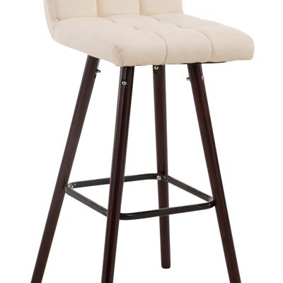 Bar stool Lincoln V2 walnut cream 48x39x94 cream leatherette Wood