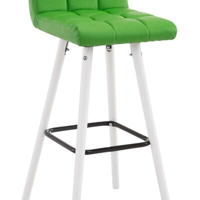 Bar stool Lincoln V2 White vegetable 48x39x94 vegetable artificial leather Wood
