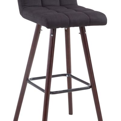 Bar stool Lincoln V2 fabric walnut black 48x39x94 black Material Wood