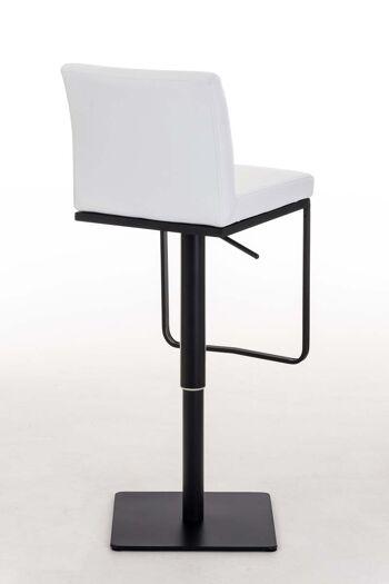 Tabouret de bar Panama B simili cuir blanc 44x42x86 simili cuir blanc inox 4