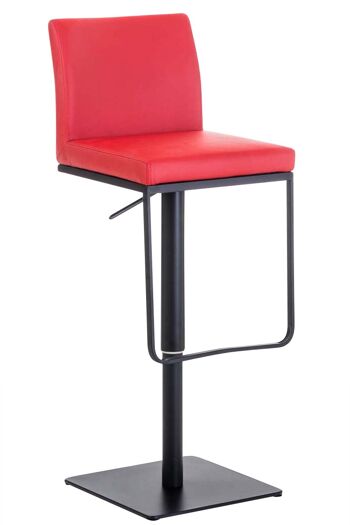 Tabouret de bar Panama B simili cuir rouge 44x42x86 simili cuir rouge acier inoxydable 1