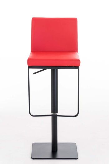 Tabouret de bar Panama B simili cuir rouge 44x42x86 simili cuir rouge acier inoxydable 2