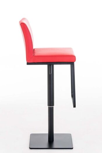 Tabouret de bar Panama B simili cuir rouge 44x42x86 simili cuir rouge acier inoxydable 3