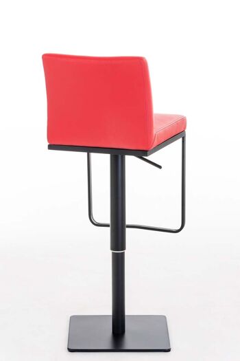 Tabouret de bar Panama B simili cuir rouge 44x42x86 simili cuir rouge acier inoxydable 4