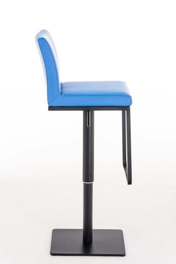 Tabouret de bar Panama B simili cuir bleu 44x42x86 simili cuir bleu acier inoxydable 3