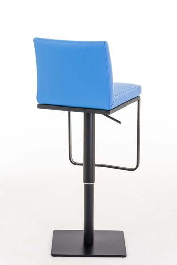 Tabouret de bar Panama B simili cuir bleu 44x42x86 simili cuir bleu acier inoxydable 4