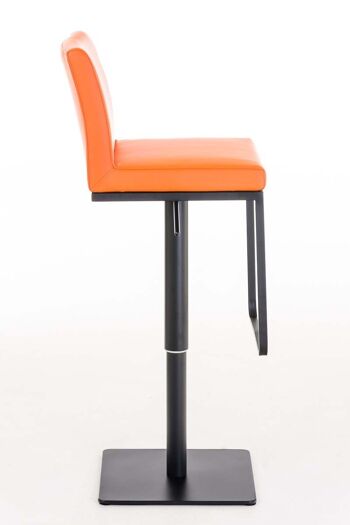 Tabouret de bar Panama B simili cuir orange 44x42x86 simili cuir orange inox 3