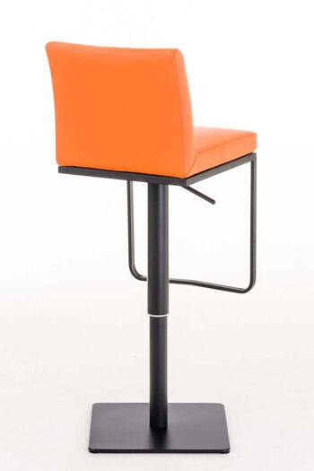 Tabouret de bar Panama B simili cuir orange 44x42x86 simili cuir orange inox 4