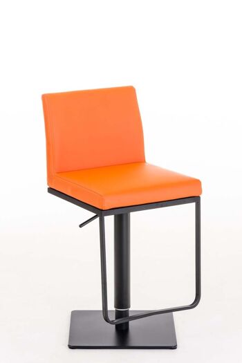 Tabouret de bar Panama B simili cuir orange 44x42x86 simili cuir orange inox 5