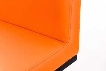 Tabouret de bar Panama B simili cuir orange 44x42x86 simili cuir orange inox 6