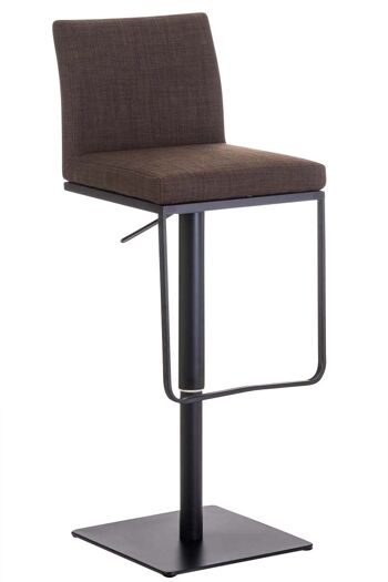 Tabouret de bar Panama B tissu marron 44x42x86 marron Matière acier inoxydable 1