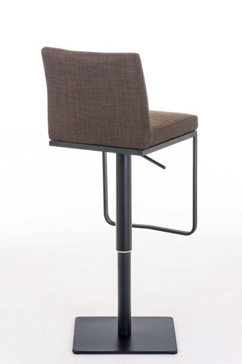 Tabouret de bar Panama B tissu marron 44x42x86 marron Matière acier inoxydable 4