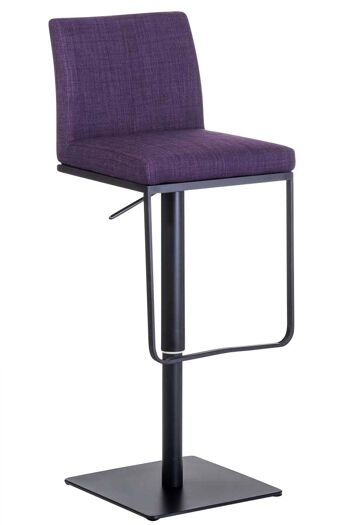 Tabouret de bar Panama B tissu violet 44x42x86 violet Matière acier inoxydable 1