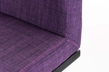 Tabouret de bar Panama B tissu violet 44x42x86 violet Matière acier inoxydable 7