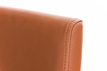 Panama W tabouret de bar en cuir artificiel marron clair 44x42x86 cuir artificiel marron clair acier inoxydable 7