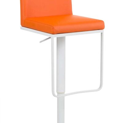 Panama W taburete de bar de cuero artificial naranja 44x42x86 cuero artificial naranja acero inoxidable