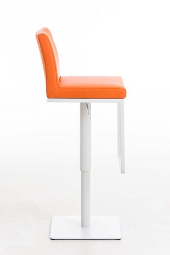 Panama W tabouret de bar en cuir artificiel orange 44x42x86 cuir artificiel orange acier inoxydable 3