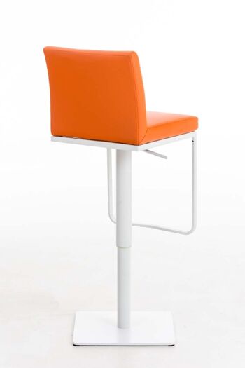 Panama W tabouret de bar en cuir artificiel orange 44x42x86 cuir artificiel orange acier inoxydable 4