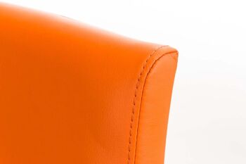 Panama W tabouret de bar en cuir artificiel orange 44x42x86 cuir artificiel orange acier inoxydable 7
