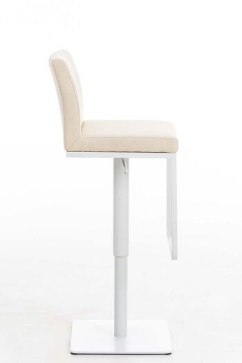 Tabouret de bar Panama W tissu crème 44x42x86 crème Matière acier inoxydable 3