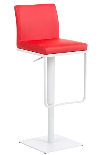 Panama W tabouret de bar en cuir artificiel rouge 44x42x86 cuir artificiel rouge acier inoxydable 1