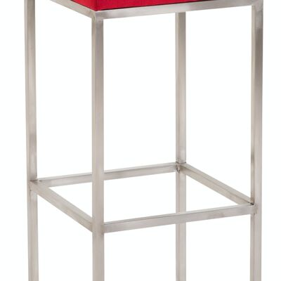 Taburete de bar Newark 85 tejido acero inoxidable rojo 37x37x85 rojo Material metal