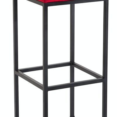 Taburete de bar Newark 85 tejido negro rojo 37x37x85 rojo Material metal