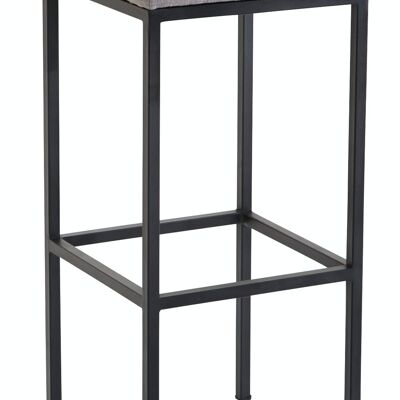 Taburete de bar Newark 85 tejido negro Gris 37x37x85 Gris Material metal