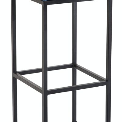 Taburete de bar Newark 85 tejido negro azul 37x37x85 azul Material metal