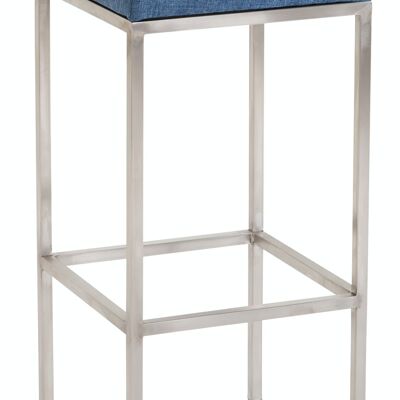 Barhocker Newark 85 Stoff Edelstahl blau 37x37x85 blau Material Metall