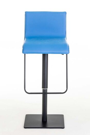 Tabouret de bar Limon B bleu 46x41x80 cuir artificiel bleu acier inoxydable 2