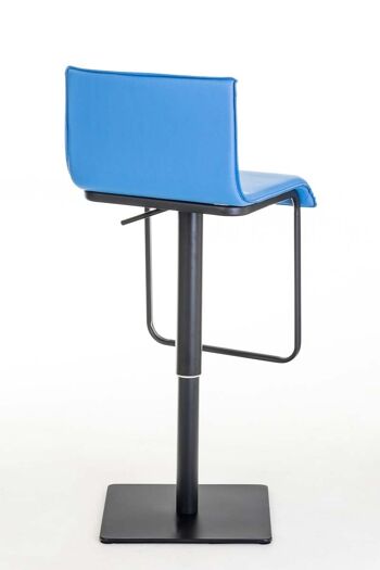 Tabouret de bar Limon B bleu 46x41x80 cuir artificiel bleu acier inoxydable 4