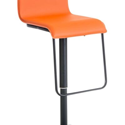 Taburete de bar Limon B naranja 46x41x80 cuero artificial naranja acero inoxidable