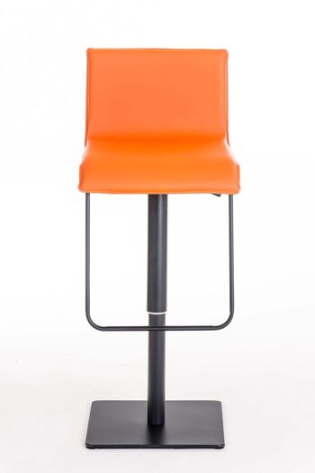 Tabouret de bar Limon B orange 46x41x80 cuir artificiel orange acier inoxydable 2