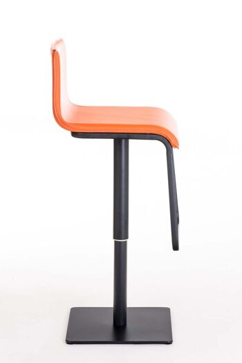 Tabouret de bar Limon B orange 46x41x80 cuir artificiel orange acier inoxydable 3