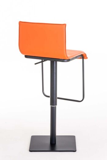 Tabouret de bar Limon B orange 46x41x80 cuir artificiel orange acier inoxydable 4