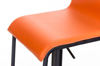 Tabouret de bar Limon B orange 46x41x80 cuir artificiel orange acier inoxydable 7