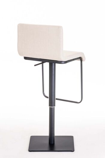 Tabouret de bar Limon B tissu crème 46x41x80 crème Matière acier inoxydable 4