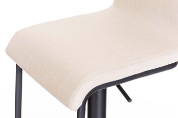 Tabouret de bar Limon B tissu crème 46x41x80 crème Matière acier inoxydable 7