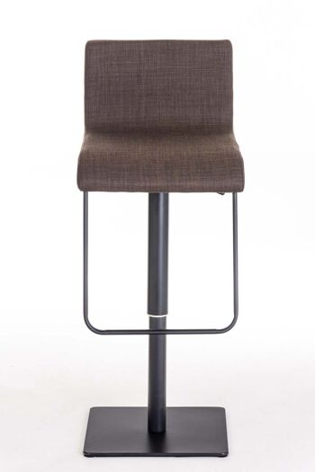 Tabouret de bar Limon B tissu marron 46x41x80 marron Matière acier inoxydable 2