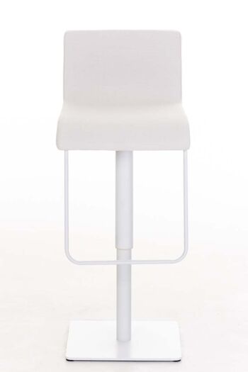 Tabouret de bar Limon W tissu blanc 46x41x80 blanc Matière acier inoxydable 2